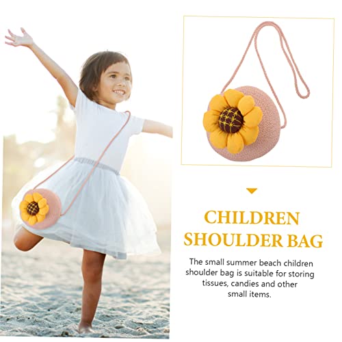 Abaodam Bolsa De Palha Infantil Bolsas Da Moda Rosa Menina Trança