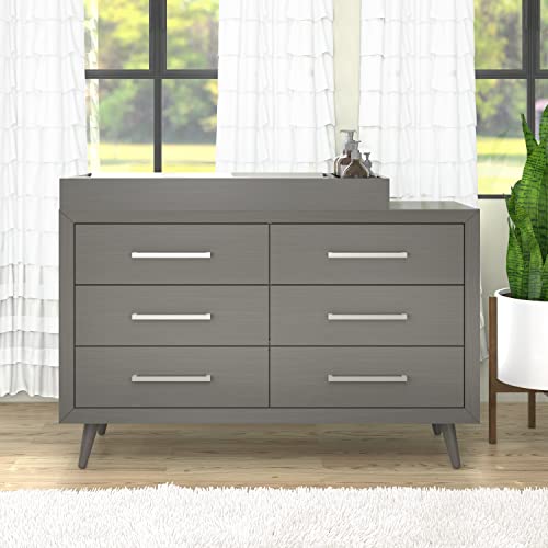 Child Craft Universal Changing Table Topper, Convert Dresser Into A Changing Table Surface, Securely Attaches, Non-Toxic, Baby Safe Finish (Lunar Gray) #TOP2