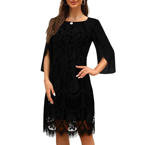 Image of COOAN Wedding Guest Cocktail & Formal Dresses for Women - Lace Sequin Dress