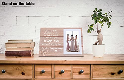 Thank You For Standing By My Side Today And Always -Photo Picture Frame Gift For Bridesmaid From Bride-Bachelorette Party Gift For Maid Of Honor -Christmas Proposal Gifts For Sister Best Friends Women #TOP1
