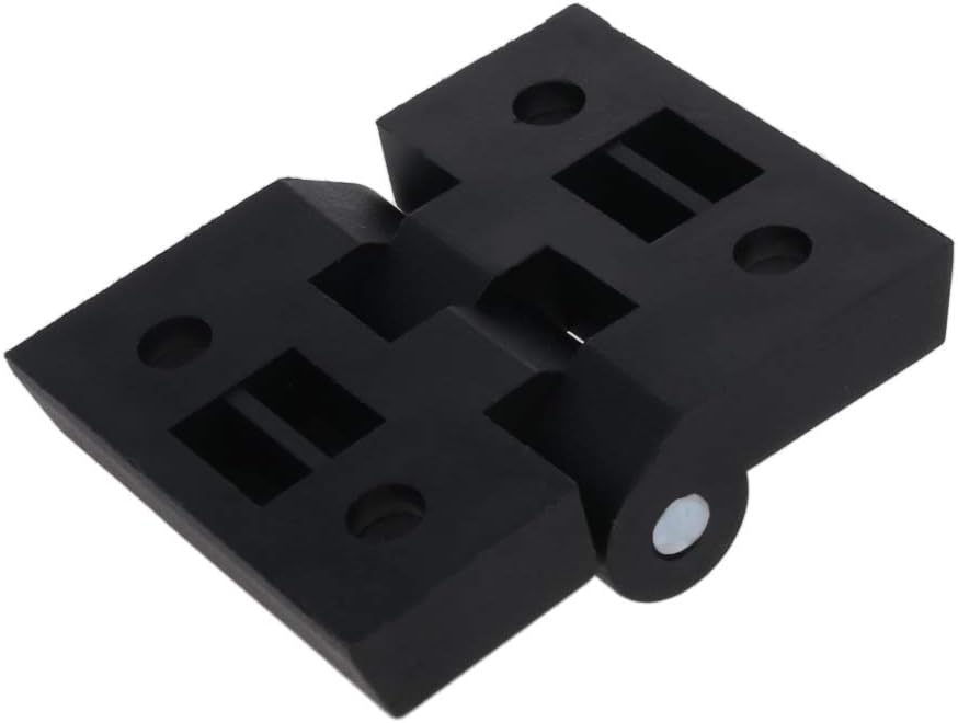 Bettomshin 12 Pcs Black Heavy Duty Gate Hinges, ABS Nylon 2.36"*1.97"(L*W) Thick Black Weldable Hinges, Strong Long Lasting Corrosion Rust Resistant Load-bearing Capacity for Freezer Door Cold Storage