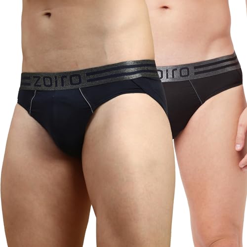 Image of Zoiro Men's Brief | Soft Band | Soft No-Marks Elastic | Breathable Innerwear | Pack of 1 | Color May Vary