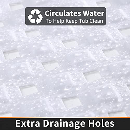 Yimobra Non Slip Bathtub Mat, Bath Mats for Tub Shower Mat with Drain Holes Suction Cups, Machine Washable, BPA, Latex, Phthalate Free - Image 3