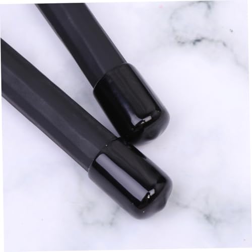 Baquetas para jazz Totority, par de baquetas para batería con mango de goma y varilla de madera de arce, color negro miniatura 4