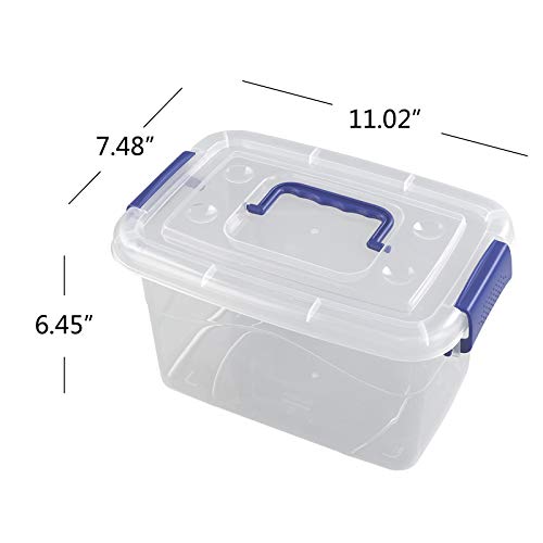 Nesmilers Small Plastic Storage Box With Lid, Clear Storage Box, Set Of 6 #TOP1