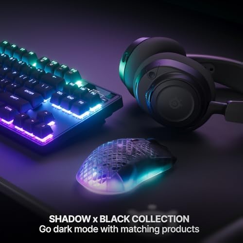 SteelSeries Aerox 3 Wireless Gen 2 - Super-Light 68g Gaming Mouse, 4K Polling, 26K DPI Optical Sensor, 200 Hour Battery, IP54 Water Resistant, 80m Click Durability, RGB, 100% PTFE Feet - Shadow — view 7