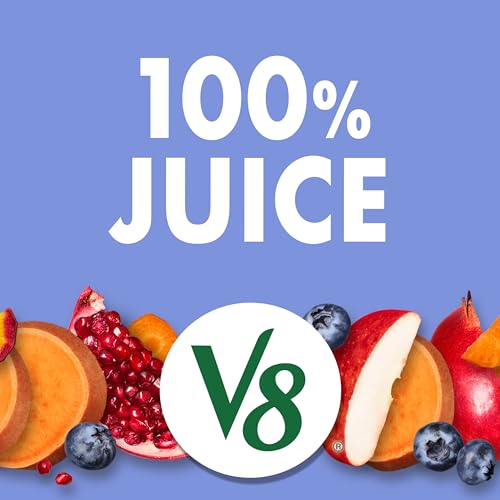 V8 Blends 100% Juice Pomegranate Blueberry Juice, Fruit and Vegetable Juice Blend, 46 Fl Oz Bottle - Image 4