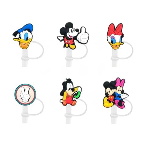 Funny Silicone Straw Topper fit Stanley 20&30 Oz,donald duck Straw Cap for Stanley,Drinking Straw Tip Covers for7-8mm Stanley straw(donald duck) Cover