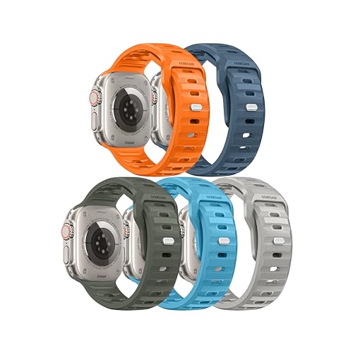 Bracelet Apple Watch 41mm 40mm sport étanche en silicone orange et souple pour le running