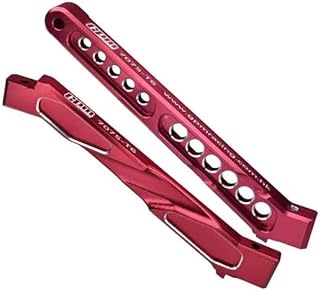 GPM for Arrma 1/7 Limitless V2 Speed Bash Roller-ARA7116V2 Upgrade Parts Aluminum 7075-T6 Front+Rear Chassis Brace - 2Pc Set Red