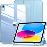 【Maledan】対応iPad 11世代 ケース - 対応iPad 第11/10世代 ケース 三つ折りスタンド ペンシル収納 軽薄 軽量 DIY透明オートスリープ機能対応 耐衝撃 アジサイ