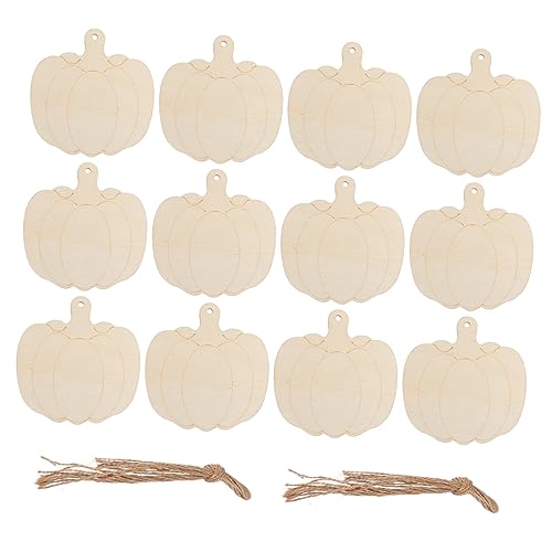 Cabilock Calabazas Halloween Decorativas 30 Piezas De Madera Sin Pintar Adornos De Calabaza para Dibujar y Pintar