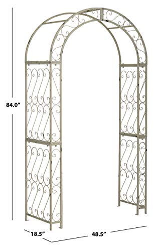 Safavieh Outdoor Collection Pagan Antique White Arch #TOP3