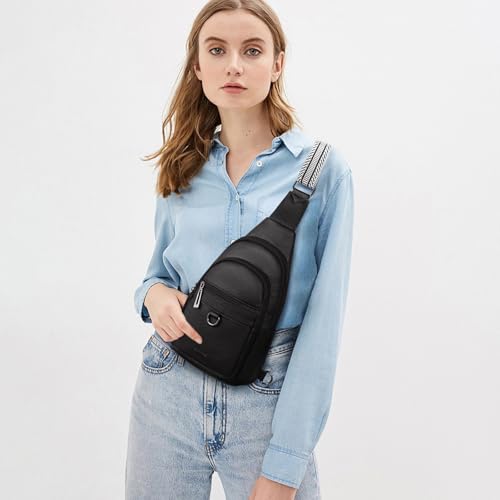 Image of cakang Womens Sling Bag Crossbody Bags for Women Vegan Leather Sling Backpack Daypack Fanny Pack Crossbody Purse Travel