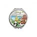 Thailand Chiang Mai Panda Temple Hand Compact Mirror Round Portable Pocket Glass