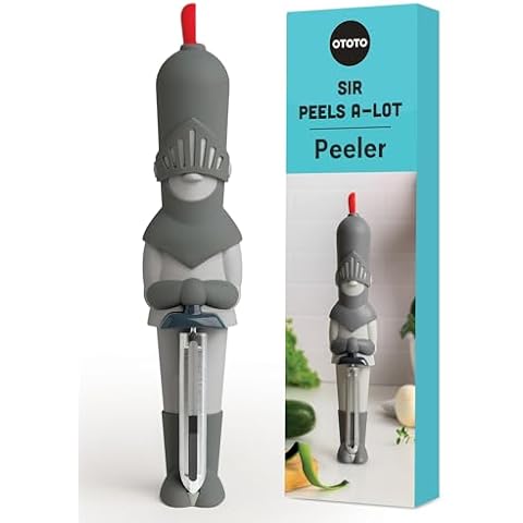 NEW!! OTOTO Sir Peels A-Lot Medieval Knight Vegetable Peeler - Swivel Vegetable Peelers for Kitchen, Cute Kitchen Gadgets, Kitchen Gifts, Potato, Veggie, Fruit Peeler, Cute Kitchen Accessories Cover