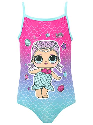 LOL Surprise Bañador para Niña Merbaby Azul 4 a 5 Años