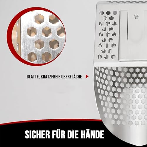 PAMLIAPY Sandschaufel für die Erkennung von Metallen, Edelstahl-Sandsieb-Schaufel mit langem Stahlgriff, Metalldetektor-Schaufel, Metalldetektor Zubehör (Schaufeln mit Edelstahlgriff)