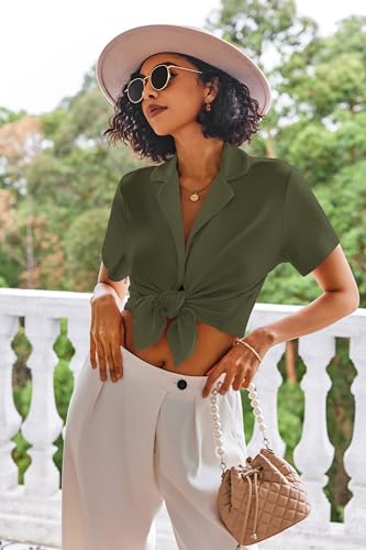 Image of Ekouaer Pajamas Set for Women Short Sleeve Sleepwear Button Down Pjs Lounge Sets Soft Nightwear