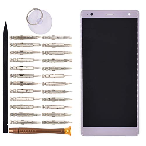 Image of LCD Screen Display with Digitizer Touch Panel Without Bezel Frame Compatible with Sony Xperia XZ2 H8216 H8266(Pink)