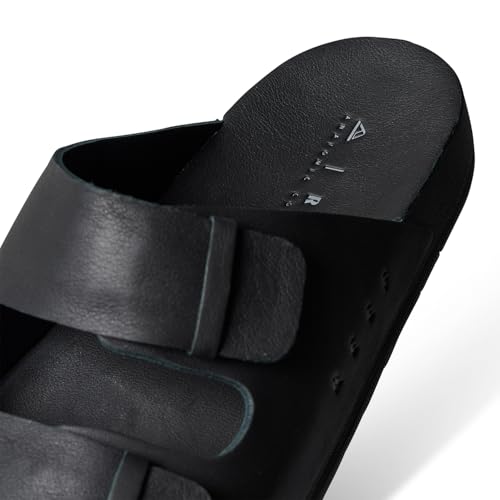REEF Ojai Two Bar Men's Fashion Slide Sandal, Premium Suede, Soft Cushion Footbed, Black, 11 by REEF - Used condition - Image 8