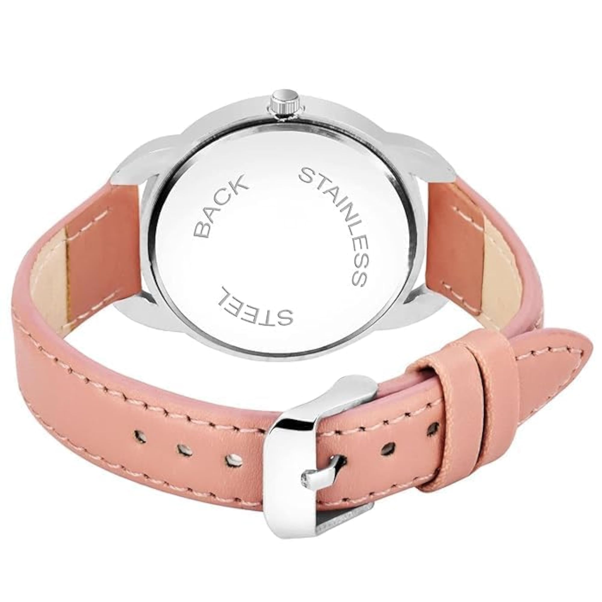 Women's Round Dial Leather Strap Wrist Watch