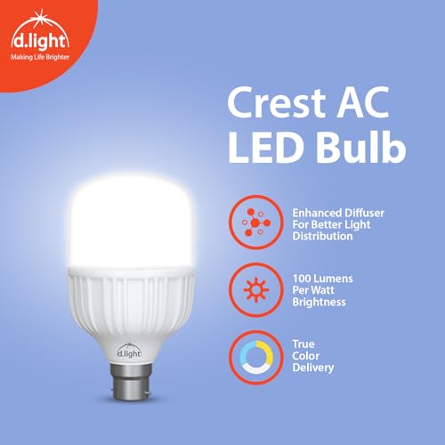 Image of D.LIGHT 15W LED Bulb Color for Home & Office |B22 LED Bulb Base | High Voltage Protection |Eco Friendly Energy Efficient | Pack of 2