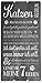 Produktbild Bada Bing Wandschild Katzenregeln Ca. 30 x 60 cm Bild Katze Katzenliebhaber Plankenoptik Spruch 04