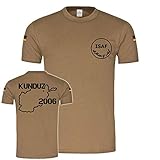 BW Tropenshirt Kunduz 2006 ISAF Bundeswehr Afghanistan Einsatz Kontingent Reservist Veteran Tropen T-Shirt #20389, Größe:L, Farbe:Khaki