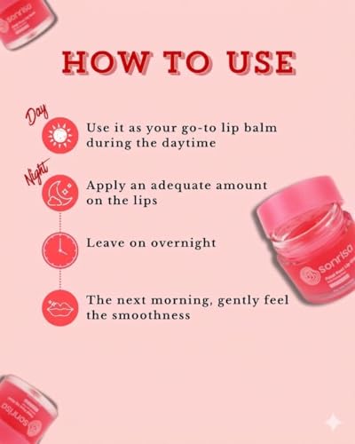 Image of Sonrisa K-Beauty Petal Pout Lip Mask (20g) | Korean Skin Care Overnight Treatment for Dry Chapped Lips | Peach Blossom Extract | Deep Nourishing Lip Balm | Non-Sticky Barrier