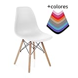 La medida de la silla es de: 47cm (ancho) x 81cm (alto) x 56cm (fondo). Es una silla que con sus líneas simples permite dar un toque divertido y rejuvenecido así pues, lograrás dar frescura a tu hogar.