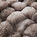 COOVA Faux Fur Throw Blanket for Couch, Cozy Soft and Fuzzy Plush Rabbit Fur Bubble Blanket for Sofa Bedroom Living Room, 50x60 Inches Tie Dye Brown