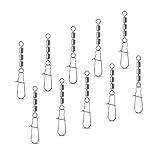 NEU AMZfishing® 10x High-Speed Wirbel mit Fastlock-Karabiner | Dreifachwirbel | Angelwirbel | Forellenwirbel | Angelzubehör | Forellenköder | Wirbelsortiment | Angeln Wirbel | Angeln Zubehör (10, 8)