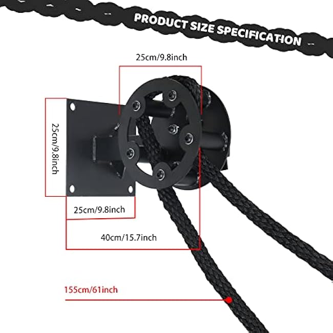 Resistance Trainer Machine Arm Strength Training Pulley Rope Puller Fitness Trainer Rope Adjustable Resistance Training Machine for Tailored Home Workouts