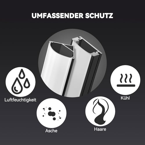 HOMMAND LED Profil 45 Grad, LED Aluminium Profil V-Form 10m, LED Leisten in Aluprofil mit Eckverbinder, Klebstoff, Endkappen und Montageclips, LED Streifen Kanal und Diffusor, LED Kanal 10 x 1m/3,3ft