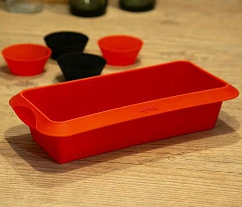 Lekue Baking Bread Loaf Pan/ Plum Cake, 9.5", Red