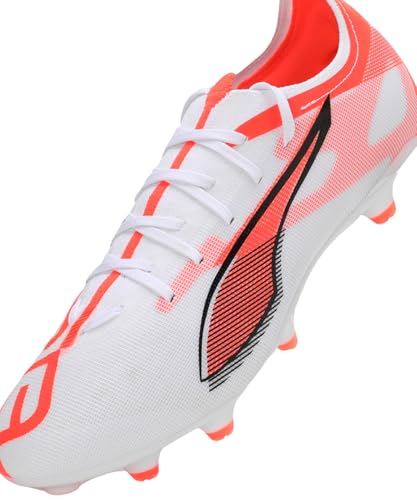 Image of Puma Unisex-Adult,Football Shoe,White-Black-Glowing Red -8UK (10816601)