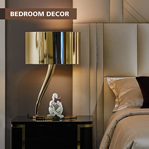 Grapmktg Home Decor Pulp Reading Women Figurine Thinker Statue Aesthetic Sculpture Room Decor Modern Abstract Decoration On Shelf Table Desk For Living Room Office Bedroom A #TOP5