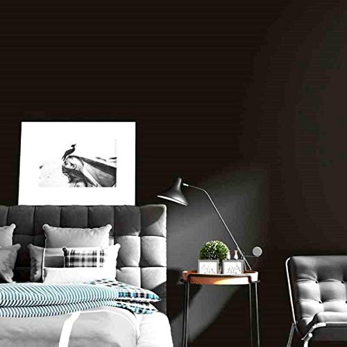 Image of practicalWs 15.7 inch x393.7 inch Black Wallpaper Self Adhesive and Removable Peel and Stick Vinyl Film Stick Paper Easy to Apply Wall Coverings Shelf Home Decorative Liner Table and Door Reform