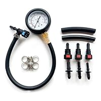 Tagtight Kraftstoffdruck Tester Kit, Einspritzpumpe Druckprüfer, Kraftstoffdruckmesser Benzindruck Tester, Kraftstoffeinspritzpumpen-Druckprüfer-Messgerät-Set für Auto Motorrad