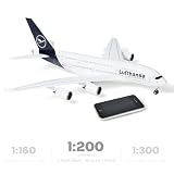 1/200 A380 do modelu samolotu Lufthansa - odlew ciśnieniowy do Airbusa A380, model samolotu, zestaw ze stojakiem (14 in-L) wstępnie zbudowany model samolotu dla dorosłych Aviation Pre-built Pre-built