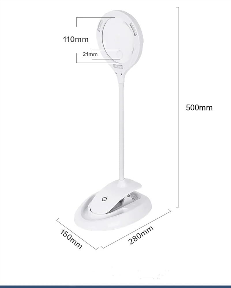 Obserwacja mikroskopowa USB z możliwością ładowania regulowany podświetlany elastyczny stół led lupa naprawa lampa powiększająca ze światłem LED 3 x 8 x szkło powiększające