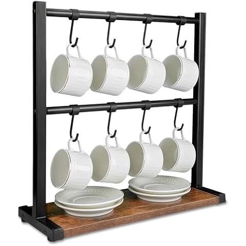 GERAWOO Adjustable 2-Tier Coffee Mug Holder Cover