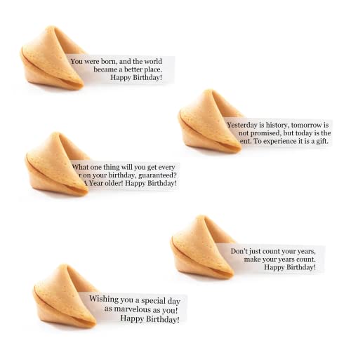 image for Golden Gift Box Birthday Cookies In A Birthday Treats Box - 9 Funny Bi