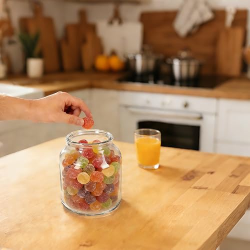 Bonbonnière 2.5L à Poignée d'Ouverture, Bonbonniere en Verre avec Couvercle – vue 4