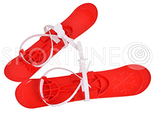 Skis de fond + bâtons de ski pour enfants, en plastique, 40 cm, rouges Cover