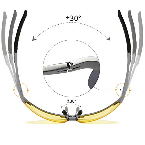 Image of Mens Sports Polarized Sunglasses Driving Metal Frame UV Protection Sunglasses For Men 8177