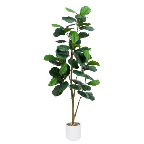 Artificial Fiddle Leaf Fig Tree 7FT with Tall Exquisite Planter by TXABL - Used condition - US$79.99