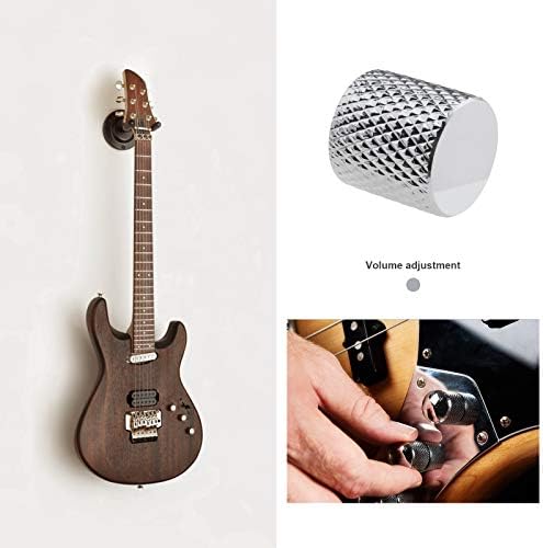 4Pcs Silver Guitar Tone Volume Control Knobs Metal Flat Top Control Knobs 6mm Diameter Shaft Dome Style For Electric Guitars Bass Replacement Part