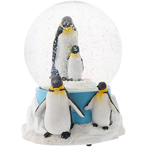Elanze Designs Penguin Family Musical Snow Globe Cover